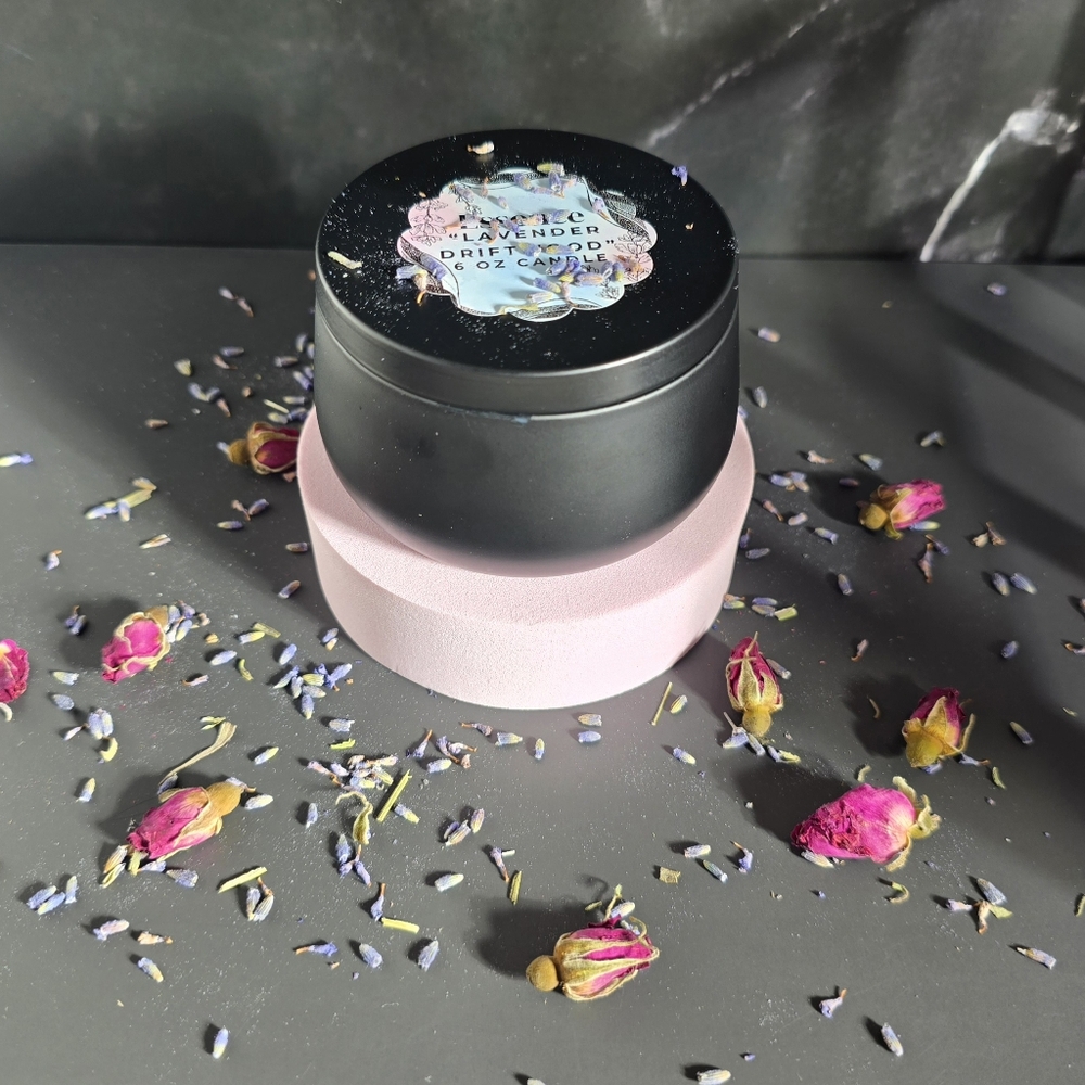 Purple Floral Scented Candle
